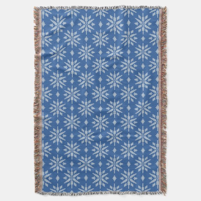 Schneefall Strick Decke (Vorderseite Vertikal)