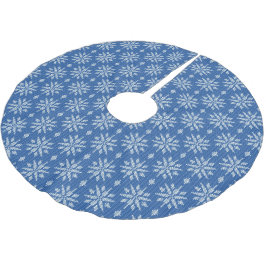 Schneefall Strick Polyester Weihnachtsbaumdecke