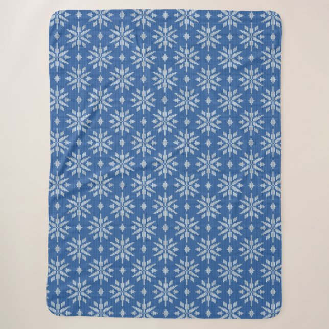 Schneefall Strick Sherpadecke (Vorderseite)