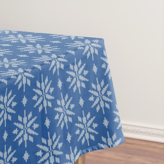 Schneefall Strick Tischdecke (Beispiel)