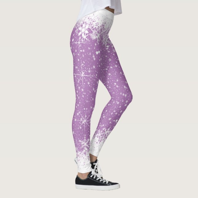 Schneefall und Schneebräder Weihnachten Colo ID728 Leggings (Rechts)