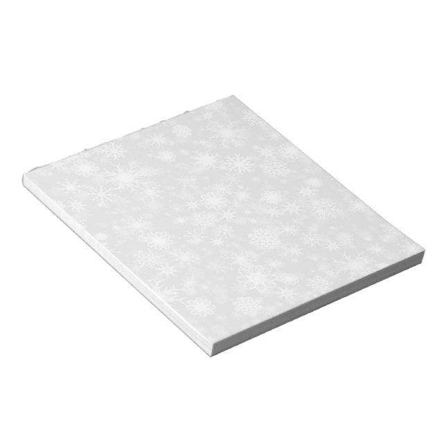 Schneefall White Notizblock (angewinkelt)
