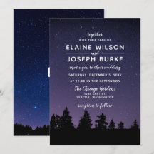 Schneefall-Winterhochzeit mit Kiefern