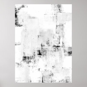 "Schneefälle" abstraktes Schwarzweiss-AR Poster