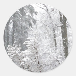 Schneefälle — runder aufkleber
