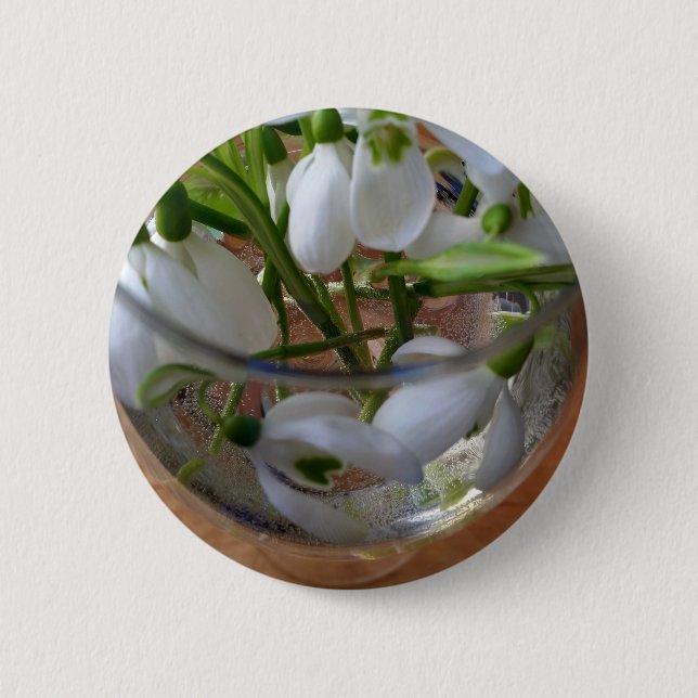 Schneefallglas Button (Vorderseite)