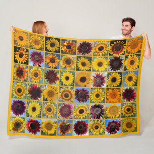 Schneefang-Sonnenblumen Fleecedecke