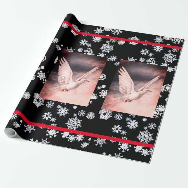 SCHNEEFLAKEN UND FRIEDEN MACHT CHRISTMAS GIFT Pape Geschenkpapier (Ungerollt)