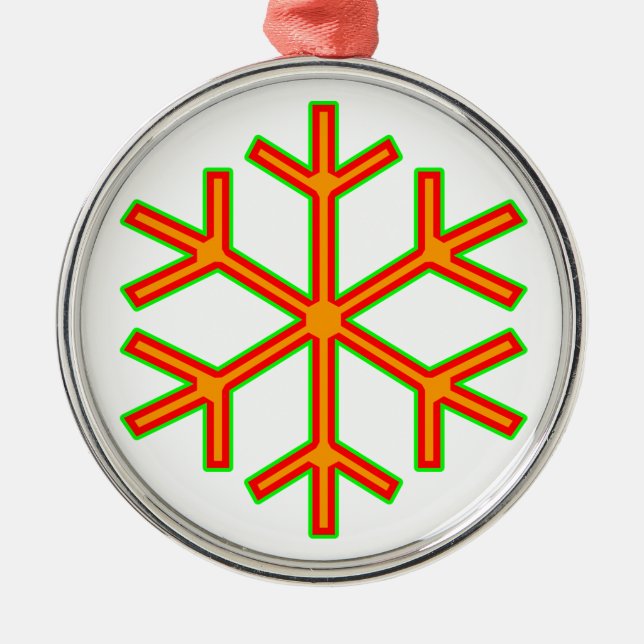 Schneeflocke #1 ornament aus metall (Vorne)