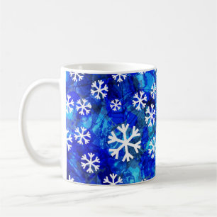 Schneeflocke Abstrakt: Vintages Nahtloses Muster. Kaffeetasse