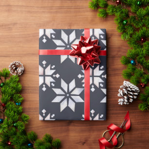 Schneeflocke Abstrakter Weihnachtsfeiertag Geschenkpapier