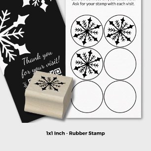 Schneeflocke - Abwertung von Treuhandkarten Gummistempel