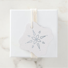 Schneeflocke auf den Silberstreifen Geschenkanhänger