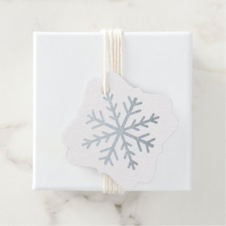 Schneeflocke auf den Silberstreifen Geschenkanhänger