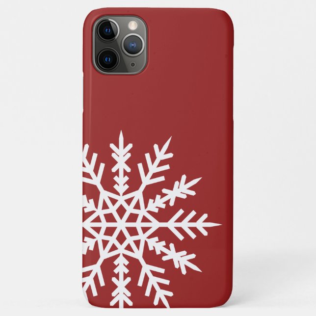 Schneeflocke auf einem roten iPhone-Fall Case-Mate iPhone Hülle (Rückseite)