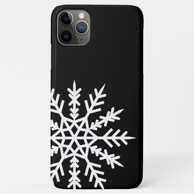 Schneeflocke auf schwarzen iPhone-Fall Case-Mate iPhone Hülle (Rückseite)