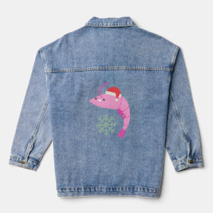 Schneeflocke auf Weihnachten Jeansjacke