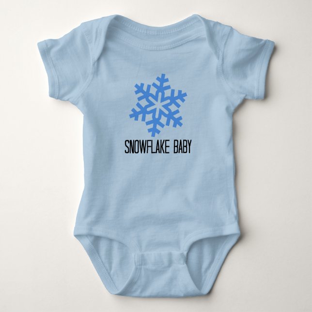Schneeflocke-Baby-Shirt Baby Strampler (Vorderseite)