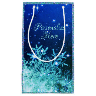 Schneeflocke blau aquamarin kleine geschenktüte