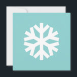 Schneeflocke blau feiertagskarte<br><div class="desc">Weiße Schneeflocke auf blauem Hintergrund Winterzeit-Karte. Weihnachtsschneeflocken-Illustration.</div>