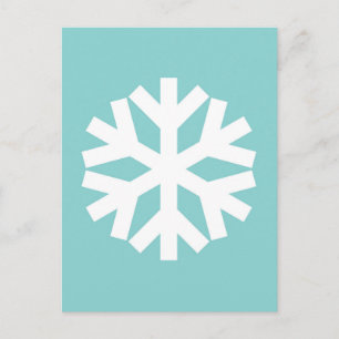 Schneeflocke blau feiertagspostkarte