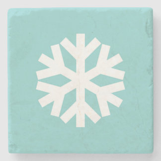 Schneeflocke blau steinuntersetzer
