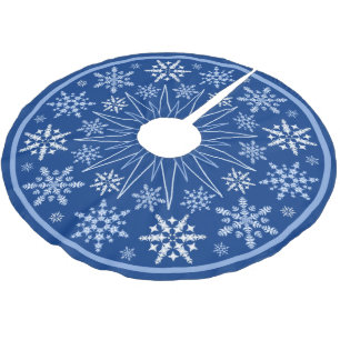 Schneeflocke-Blizzard Polyester Weihnachtsbaumdecke
