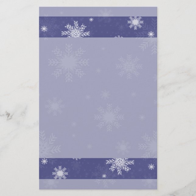 Schneeflocke-Briefpapier Briefpapier (Vorderseite)