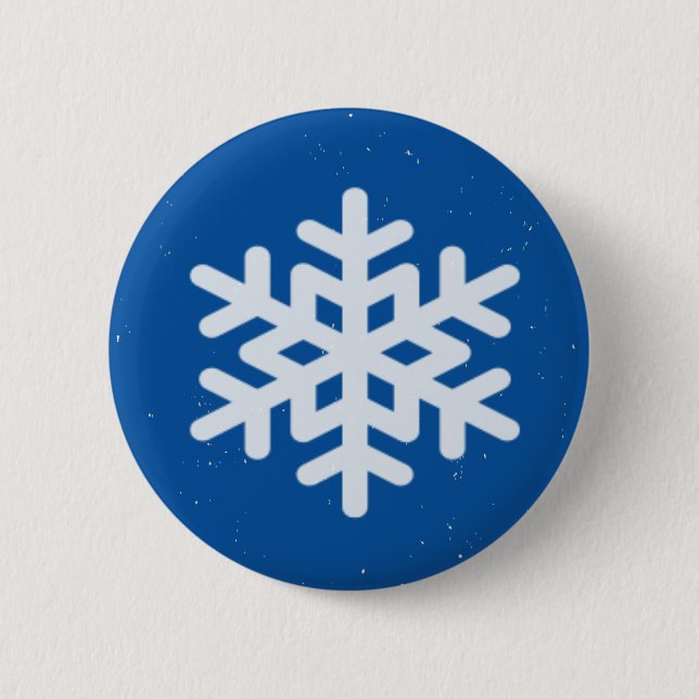 Schneeflocke Button (Vorderseite)