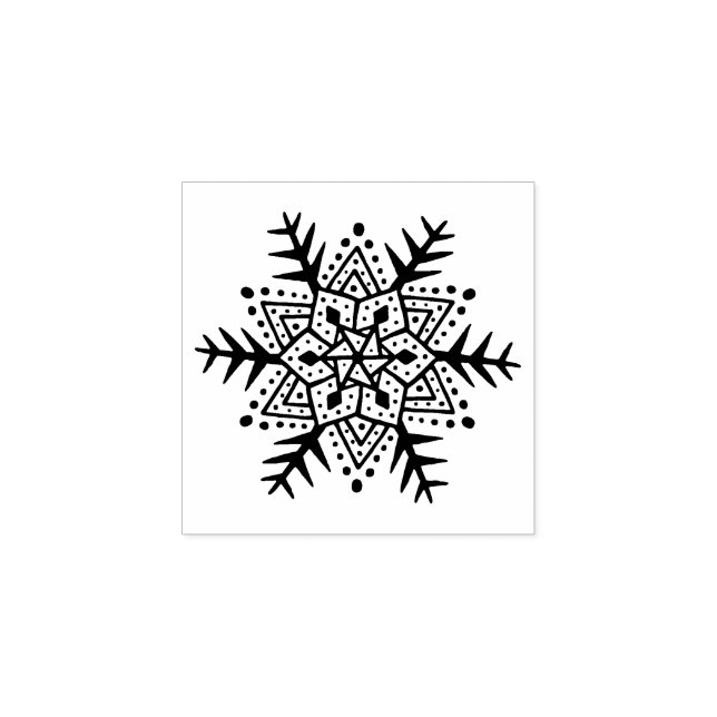 Schneeflocke der Volkskunst Gummistempel (Prägung)
