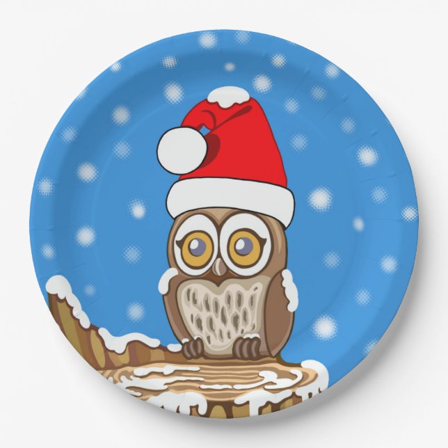 Schneeflocke die Schüssel zu Weihnachten Pappteller (Vorderseite)