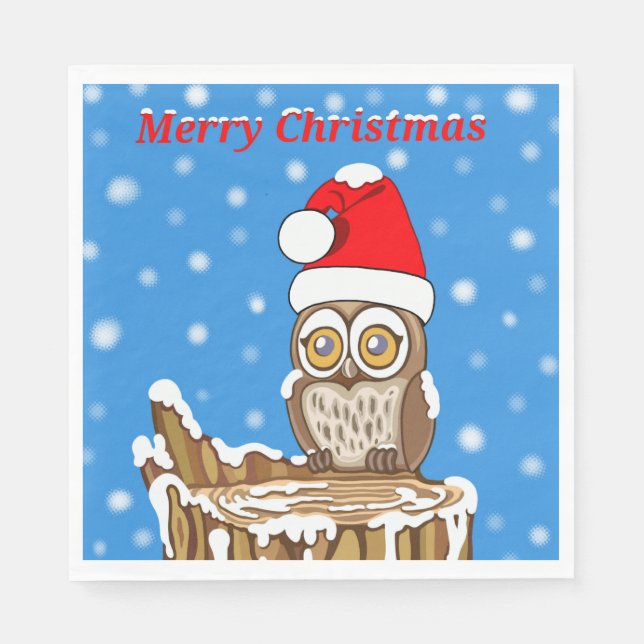 Schneeflocke die Schüssel zu Weihnachten Serviette (Vorderseite)