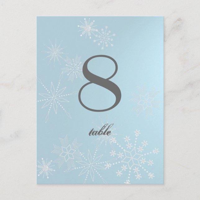 Schneeflocke Edelsteine/ Tafelkarte Postkarte (Vorderseite)