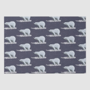Schneeflocke-Eisbär-Seidenpapier Seidenpapier