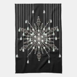 Schneeflocke elegante Schmuckstücke sehen Winter s Geschirrtuch