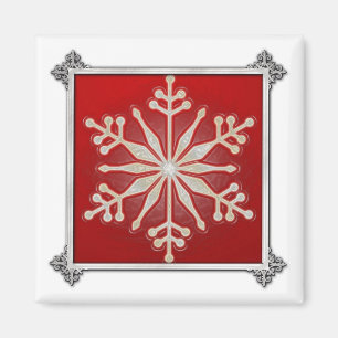 Schneeflocke-Entwurfs-Weihnachten Magnet