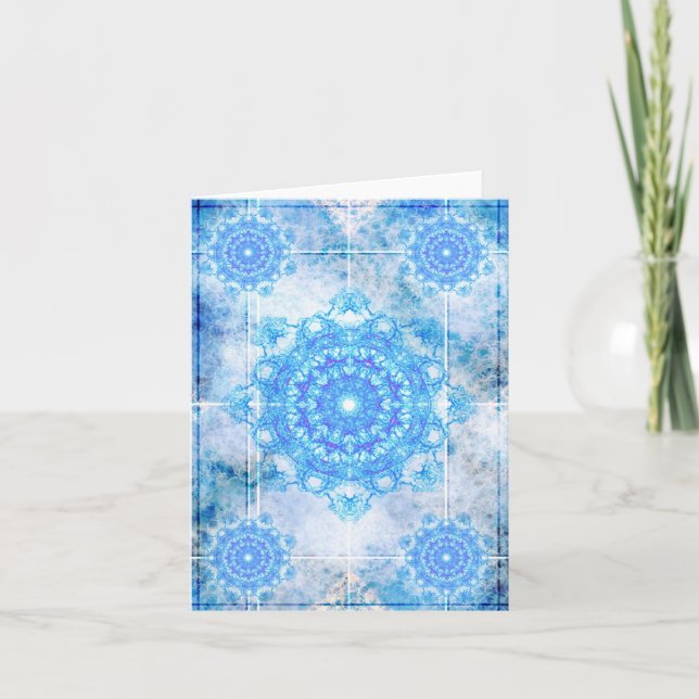 Schneeflocke Feiertagskarte (Vorderseite)