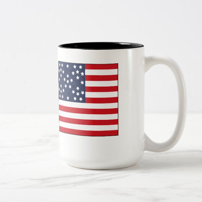 Schneeflocke-Flaggen-Tasse Zweifarbige Tasse (Rechts)