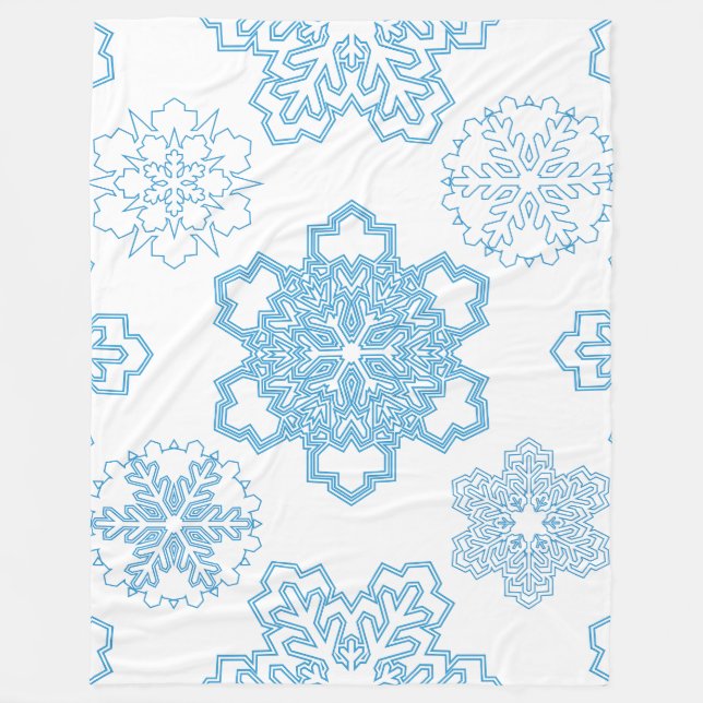 Schneeflocke Fleecedecke (Vorderseite)