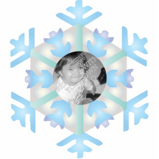 Schneeflocke-Foto-personalisierte Freistehende Fotoskulptur