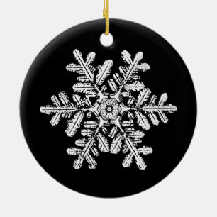 Schneeflocke-Foto-Verzierung Keramik Ornament
