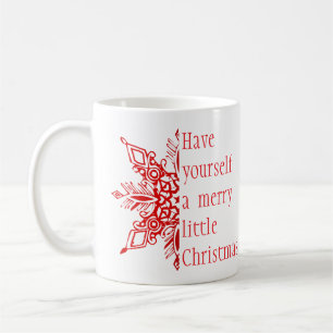 Schneeflocke Frohe kleine Weihnachten (oder anpass Kaffeetasse