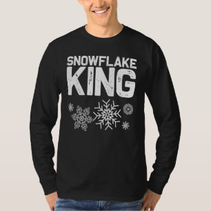 Schneeflocke für Männer Papa Eis Schnee Winter T-Shirt