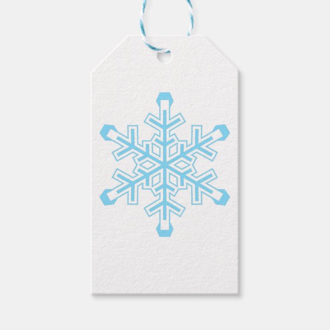 Schneeflocke Geschenkanhänger (Vorderseite)
