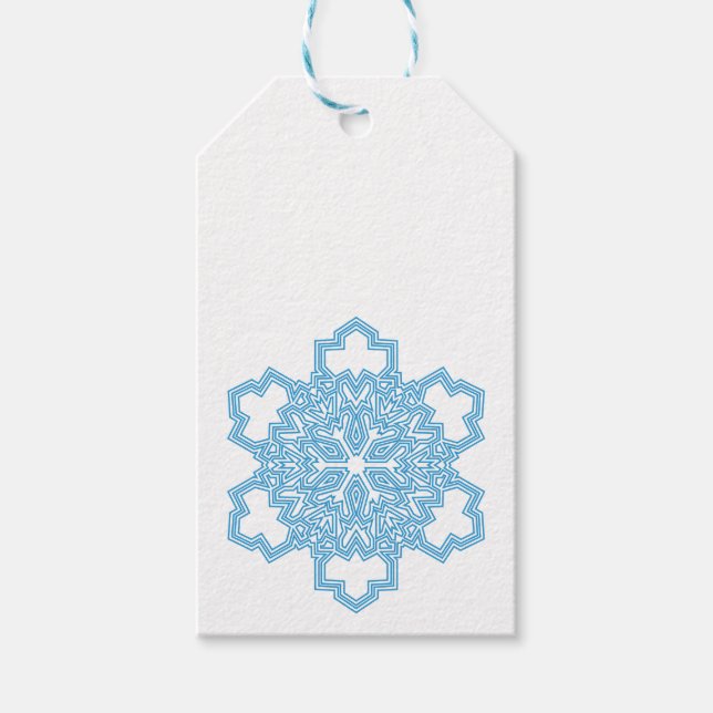 Schneeflocke Geschenkanhänger (Vorderseite)