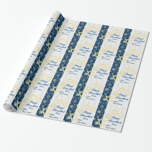 Schneeflocke-glückliches Chanukka-Packpapier Geschenkpapier
