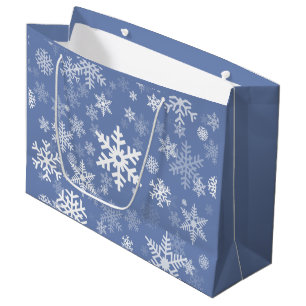 Schneeflocke-Grafik fertigen Farbhintergrund auf a Große Geschenktüte