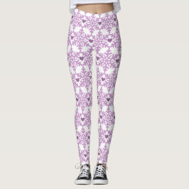 Schneeflocke Herzmuster Leggings