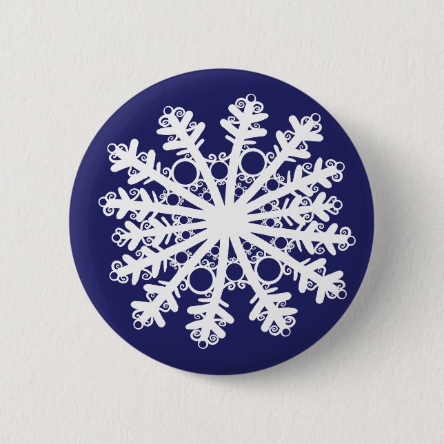 Schneeflocke I Button (Vorderseite)