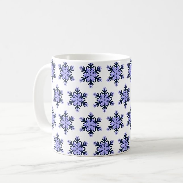 Schneeflocke Kaffeetasse (Vorderseite Links)